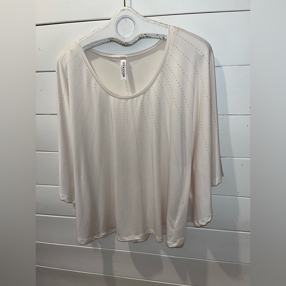 🤍MIXAGE Light Beige Cape Top – Size XL 12 - Picture 5 of 9